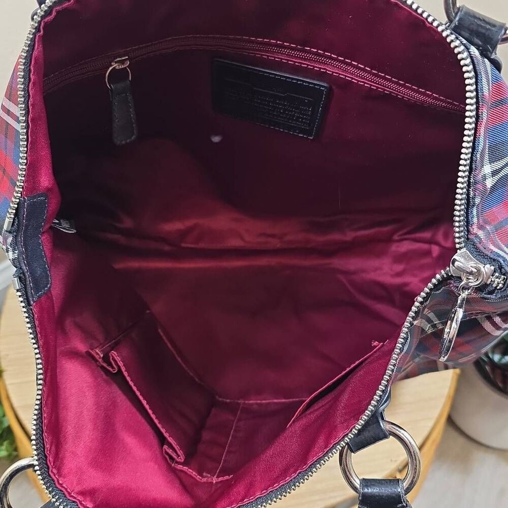Coach Poppy Signature Tartan Glam Tote - Picture 13 of 16